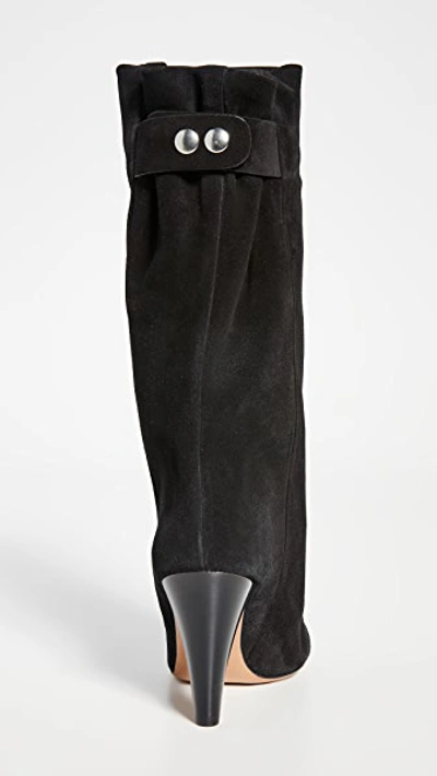 Shop Isabel Marant Lakfee Wrinkled Boots In Black