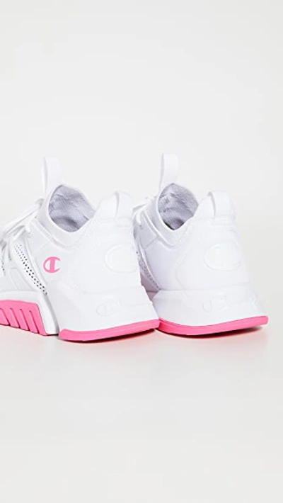 Shop Champion D1 Sneakers In White/b. Pink