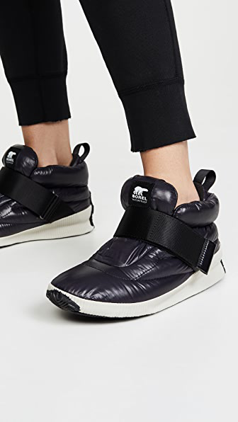 women's out n about sneak puffy strap boots