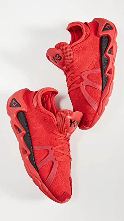 Shop Y-3 Fyw S-97 Sneakers In Red/black/red