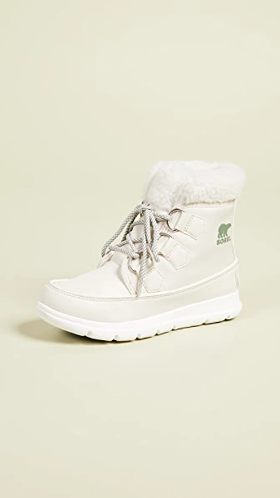 Shop Sorel Explorer Carnival Boots In Fawn/sea Salt