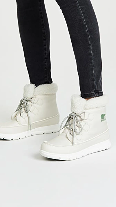 Shop Sorel Explorer Carnival Boots In Fawn/sea Salt