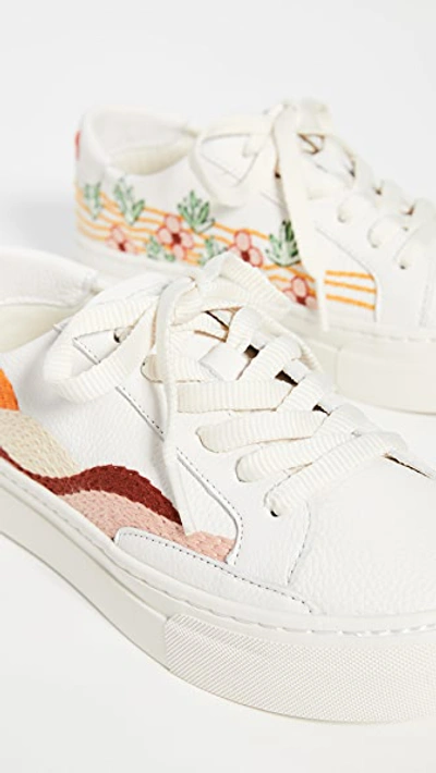 Shop Soludos Hawaiian Fauna Sneakers In White