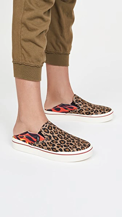 Shop R13 Slip On Sneakers In Flames/tan Leopard