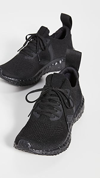 Veja X Rick Owens Runner Style Sneakers In Full Black | ModeSens