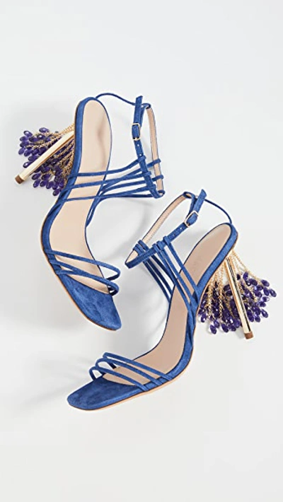 Shop Jacquemus Les Lavandes Sandals In Blue
