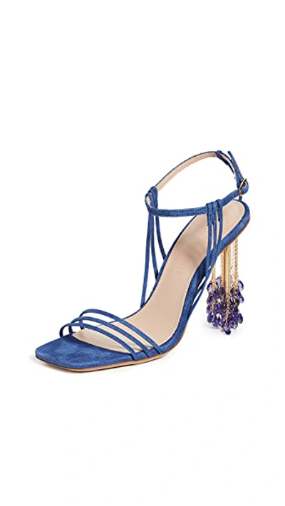 Shop Jacquemus Les Lavandes Sandals In Blue