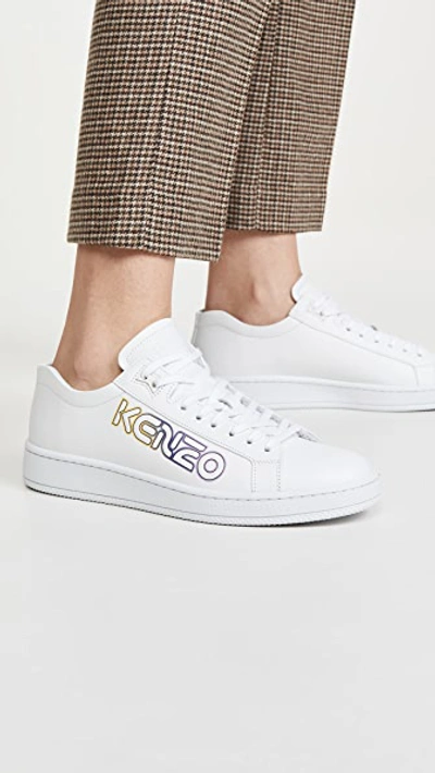 Kenzo Sneakers In White Leather | ModeSens