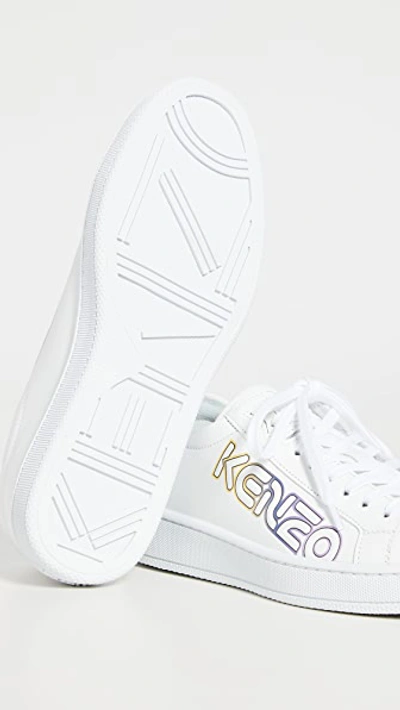 Shop Kenzo Tennix Low Top Sneakers In White