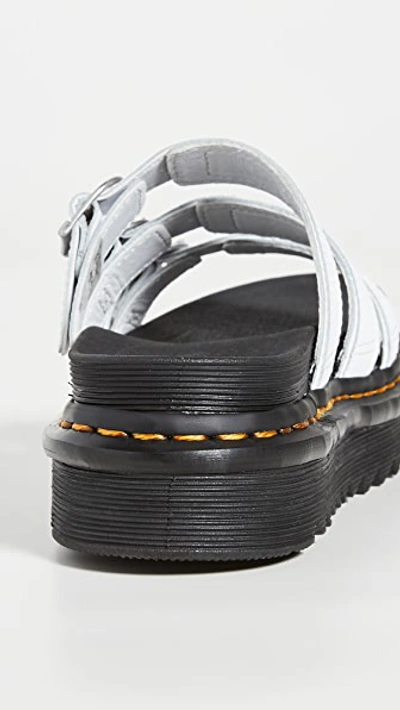 Shop Dr. Martens' Blaire Slide Sandals White Hydro In White  Hydro