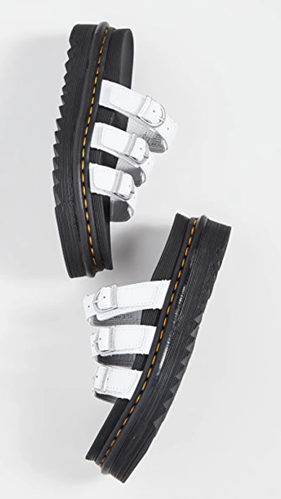 Shop Dr. Martens' Blaire Slide Sandals White Hydro In White  Hydro