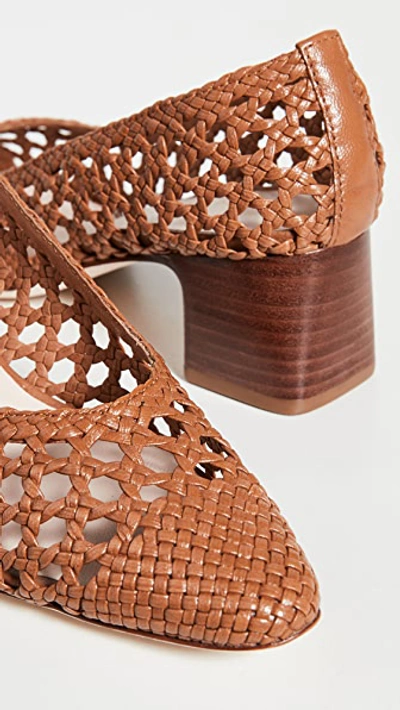 Shop Loeffler Randall Imogene Woven Leather Pumps In Timber Brown