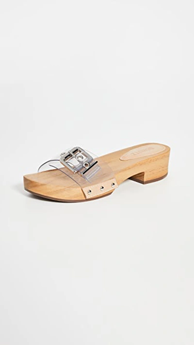 Shop Schutz Leonia 2 Clogs In Transparent/new Cream