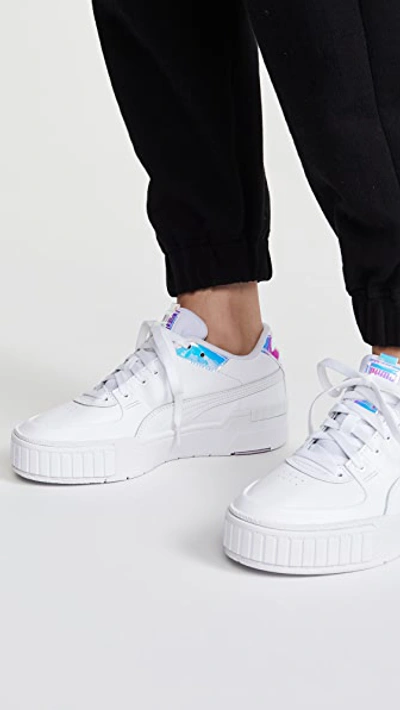 Shop Puma Cali Sport Glow Sneakers In  White