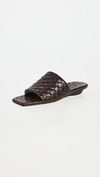 Shop Tibi Han Quilted Sandals In Tobacco