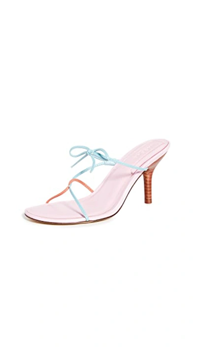Shop Jaggar String Sandals In Sea Pink Multi