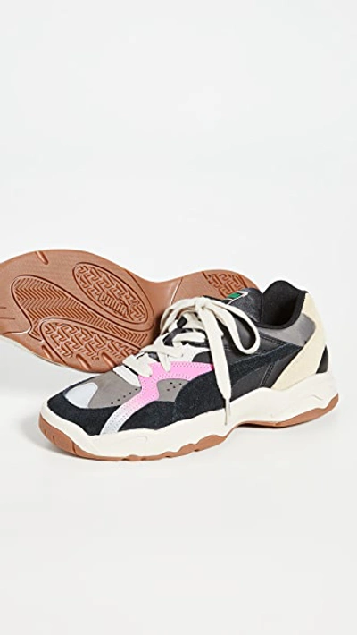 Shop Puma X Rhude Performer Sneakers In Grey/black/pink