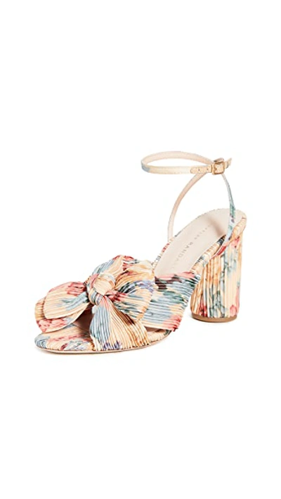 Shop Loeffler Randall Camellia Knot Mules In Butter Multi Floral