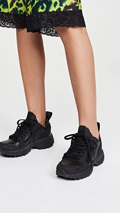 Shop Veja X Rick Owens Hiking Style Sneakers In Full Black