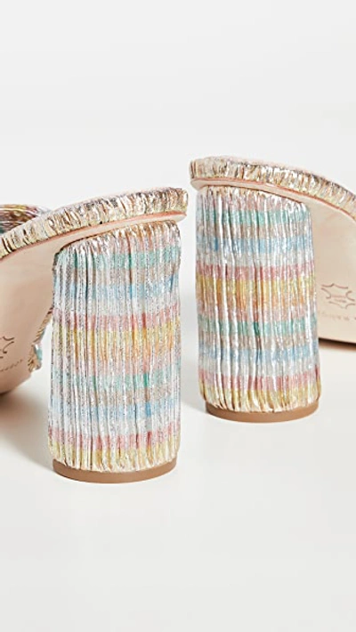 Shop Loeffler Randall Penny Knot Mules In Pastel Candy Stripe