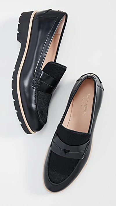 Shop Kate Spade Kimi Loafers In Black