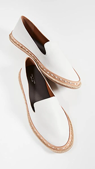 Shop Rag & Bone Cairo Loafers In Antique White