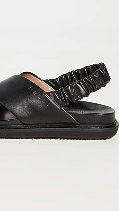 Shop Marni Fussbett Slingback Sandals In Black