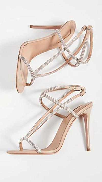 Shop Aquazzura 105mm Moondust Sandals In New Nude