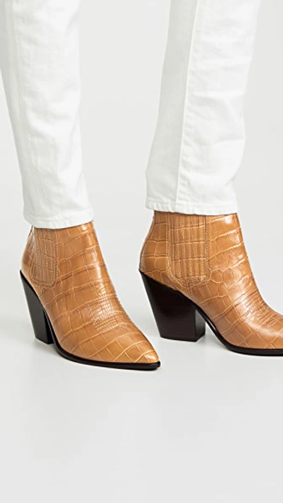 Shop Loeffler Randall Kali Western Heeled Booties In Honey