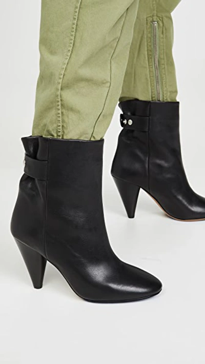 Shop Isabel Marant Lystal Wrinkled Boots In Black