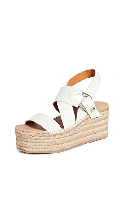 Shop Rag & Bone August Platform Espadrilles In Antique White