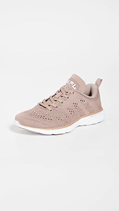 Shop Apl Athletic Propulsion Labs Techloom Pro Sneakers In Almond/white