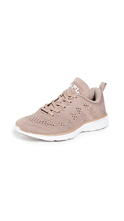 Shop Apl Athletic Propulsion Labs Techloom Pro Sneakers In Almond/white