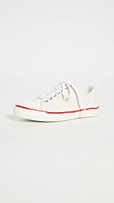 Shop Marni Low Top Sneakers In Ivory/lily White