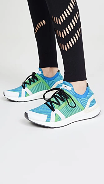 Shop Adidas By Stella Mccartney Ultraboost 20 S. Sneakers In Intense Green/bright Royal/fre
