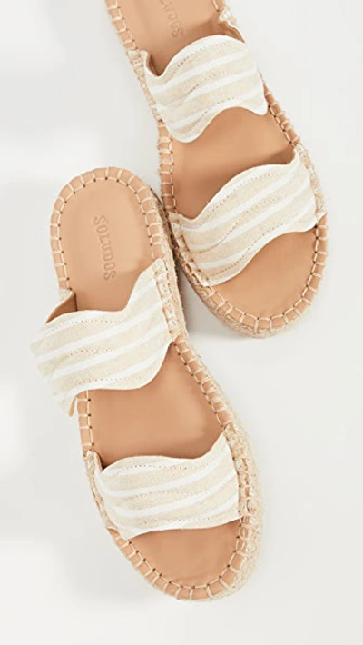 Shop Soludos Aarin Espadrille Sandals In Tan/ivory