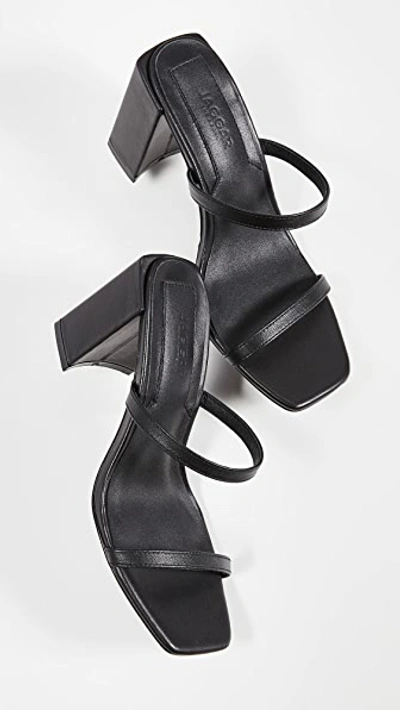 Shop Jaggar Square Heel Sandals In Black