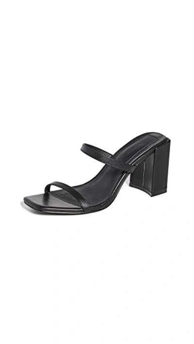 Shop Jaggar Square Heel Sandals In Black