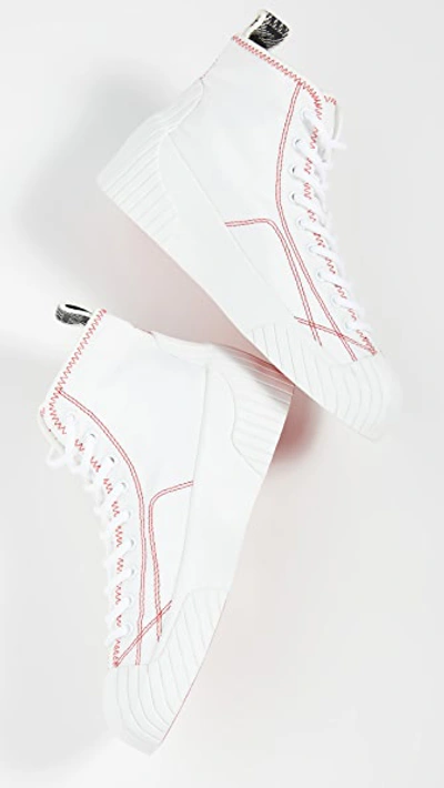 Shop Kenzo Volkano High Top Sneakers In White