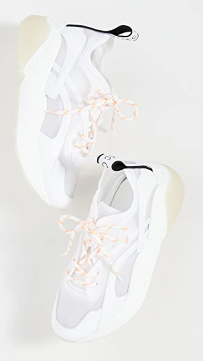 Shop Stella Mccartney Eclypse Lace Up Sneakers In White/grey