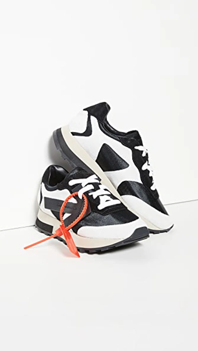 Shop Off-white Hg Runner Sneakers In White/black