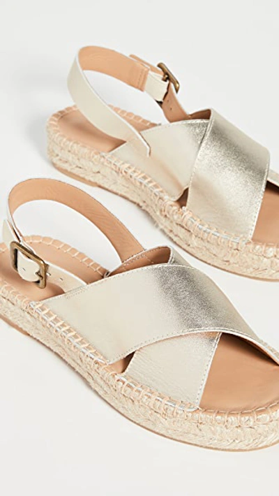 Shop Soludos Eloise Espadrille Sandals In Platinum