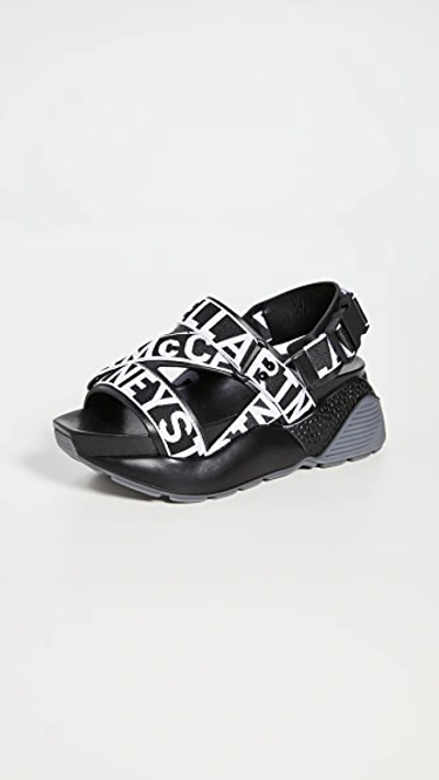 Shop Stella Mccartney Eclypse Sandals In Black