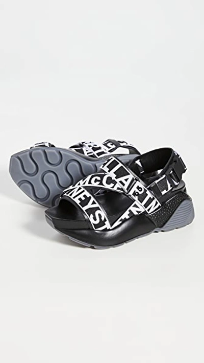 Shop Stella Mccartney Eclypse Sandals In Black