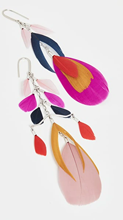 Shop Isabel Marant Boucle Orielle Earrings In Fuchsia