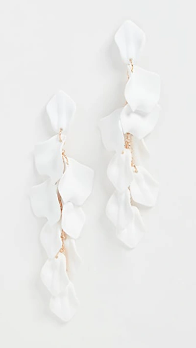 Shop Shashi La Flor Earrings In White