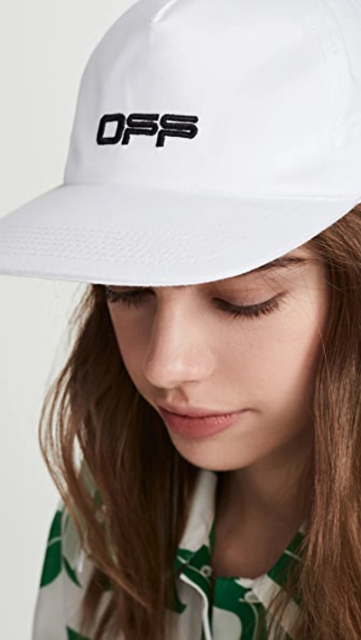 Shop Off-white Baseball Cap In White/black