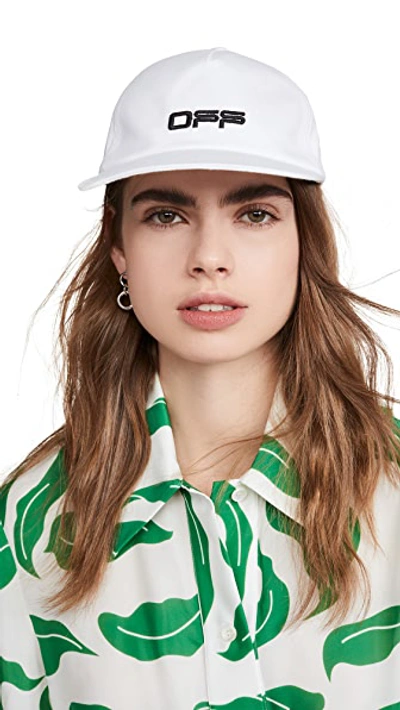 Shop Off-white Baseball Cap In White/black