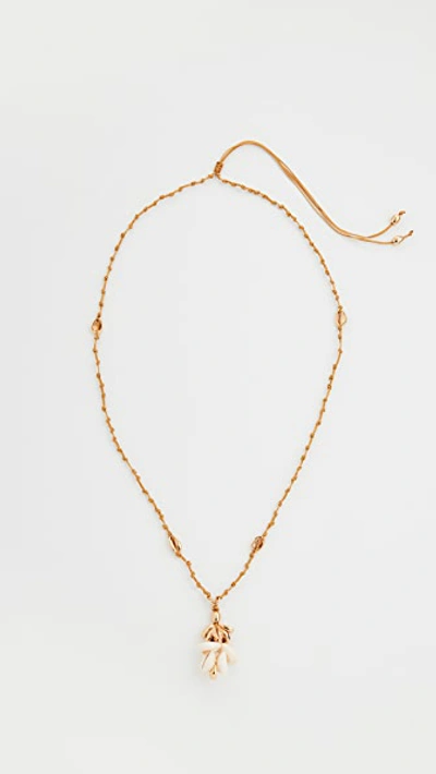 Shop Tohum Longmix Puka Shell Necklace In Gold