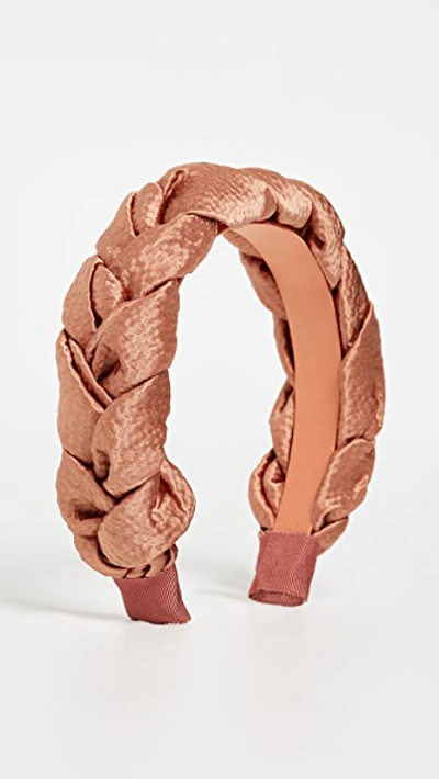 Shop Jennifer Behr Lorelei Headband In Terracotta